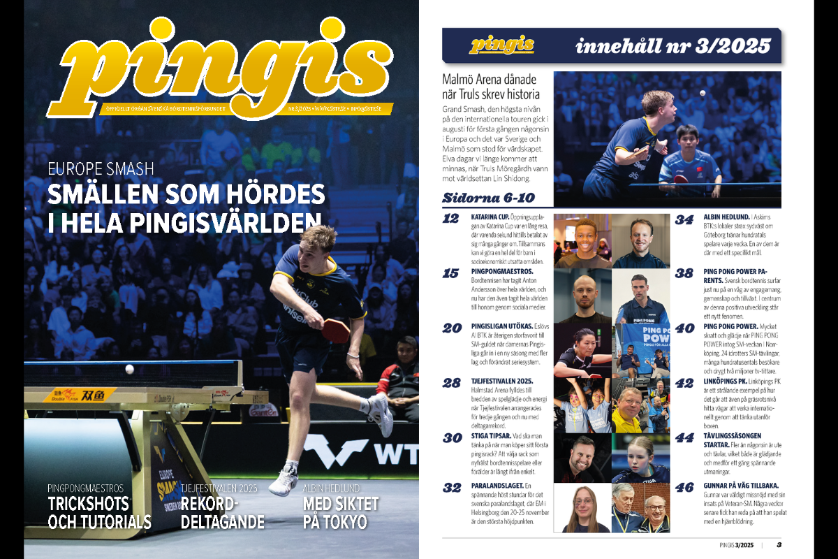 Nytt nummer ute av Tidningen Pingis