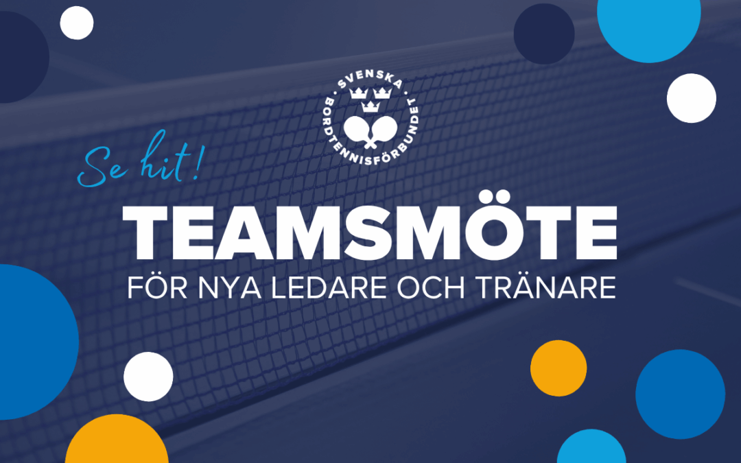 Teamsmöte för nya ledare och tränare – Tema Övningsbanken