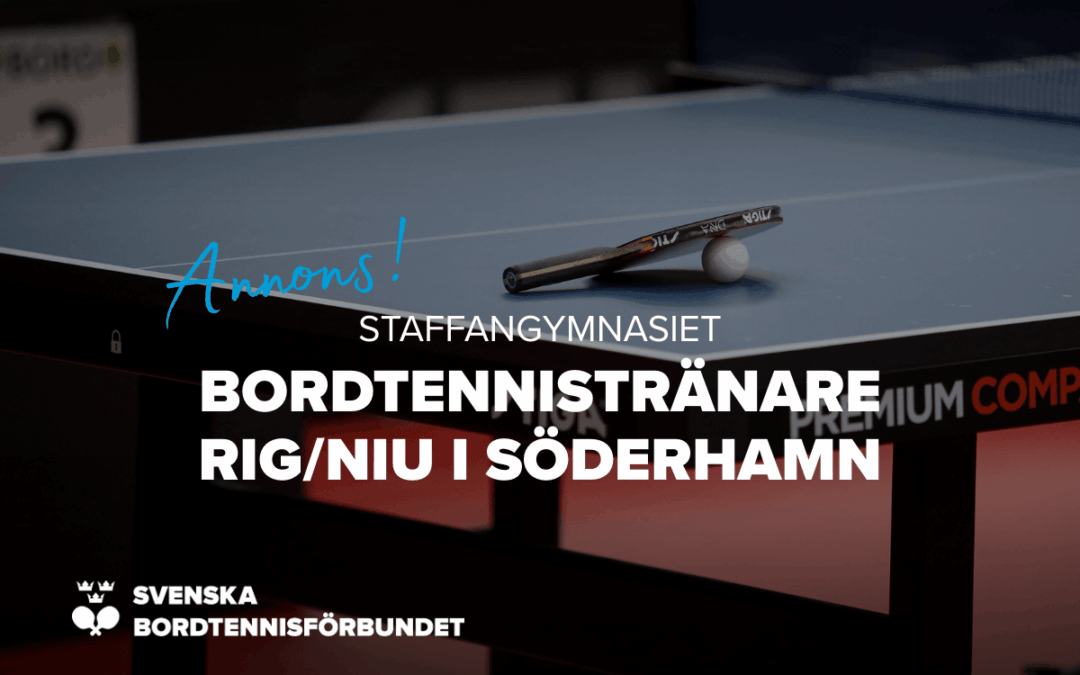 Staffangymnasiet söker tränare till RIG/NIU