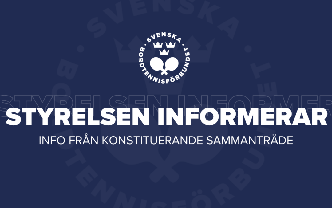 Styrelsen kallar till informationsmöte från konstituerande sammanträde