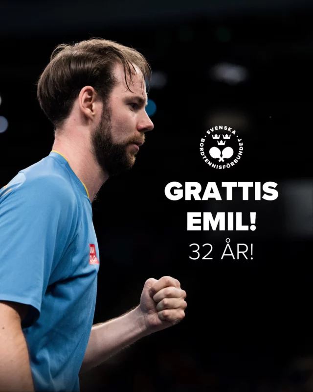 Idag, den 29 april, säger vi stort grattis till paralandslagsstjärnan Emil Andersson som fyller 32 år 🤩🥳

Stort grattis! 🎈 

Foto: Emma Wallskog/Bildbyrån 

#svenskbordtennis #pingisförallaöverallt