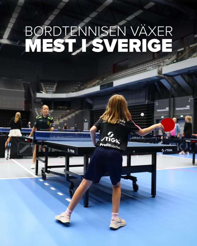 Bordtennisen växer mest! 🏓
 Bordtennis är den idrott som ökat allra mest i Sverige mellan höstterminen 2023 och 2024, enligt färska siffror från Riksidrottsförbundet.

OS-succén i Paris 2024, med dubbla silver genom Truls Möregårdh i singel och herrlandslaget i lagtävlingen samt damernas avancemang till kvartsfinal, har gett sporten ett stort lyft. Våra landslagsspelare inspirerar och fungerar som viktiga förebilder för nästa generation – samtidigt som den starka tillväxten också speglar det långsiktiga arbete och engagemang som finns i föreningar över hela landet.

Tack till alla spelare, ledare, eldsjälar och partners som varje vecka bidrar till att svensk bordtennis fortsätter att växa! 🌟

Källa: Riksidrottsförbundet/SVT Sport
 #svenskbordtennis #pingisförallaöverallt