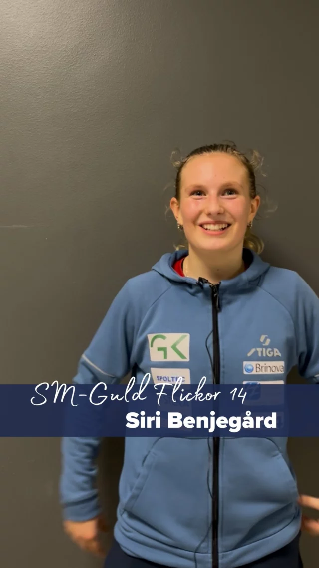 Vinnaren i flickor 14 på Ungdoms-SM, Siri Benjegård! 🏆

Hör Siris tankar efter finalen 🎤

#svenskbordtennis #pingisförallaöverallt